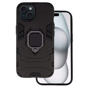 Ring Armor dėklas telefonui iPhone 15 juodas