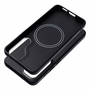 Carbon Elite Magnetinis dėklas telefonui suderinamas su MagSafe SAMSUNG S25 juodas