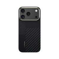 Benks Montage magnetinis Armor Air Kevlar dėklas su metaliniu rėmeliu 600D+1500D (MB70) Iphone 17 Pro Max telefonui juodas