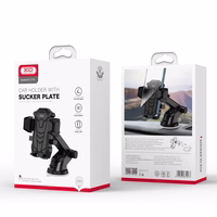 XO automobilinis laikiklis C76 juodas su siurbtuku