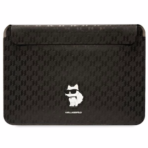 Karl Lagerfeld Saffiano Monograma Choupette dėklas 16" nešiojamam kompiuteriui - juodas