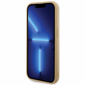 Guess Disko Metalinis Užrašas dėklas telefonui iPhone 15 Pro - auksinis