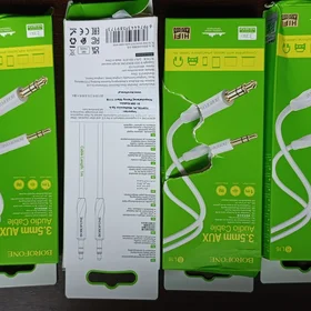 Borofone Cable AUX BL16 - jack 3,5mm to jack 3,5mm - 1 metr white (damaged packaging)