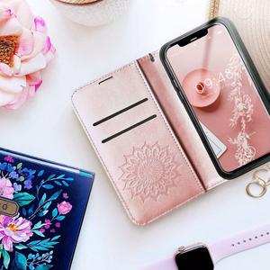 MEZZO knyginis dėklas telefonui SAMSUNG A32 5G mandala rožinis auksas