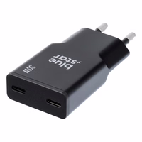 Įkroviklis Blue Star (TFK-SC-30WCC) (2xUSB-C) 3A (30W) juodas