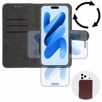 WONDER COMMON Universal Book Case (SIZE S) for Iphone 12/13/Samsung S6/A5 2016/Xcover 4/S22/Huawei P8 2017 brown