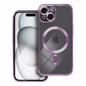 ELECTRO MAG COVER dėklas telefonui suderinamas su Magnetiniu IPHONE 15 tamsiai violetinis