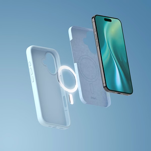 Etteri Silikoninis Mag dėklas for iPhone 16e / 17e šviesiai mėlynas
