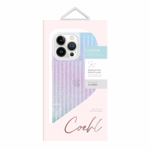 Uniq Coehl Linear dėklas telefonui iPhone 14 Pro - mėlynas ir rožinis