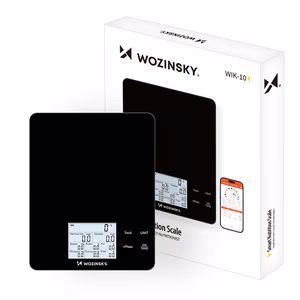Wozinsky WIK-10 умные кухонные весы с цифровым дисплеем, приложение Bluetooth - черный