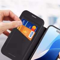 Dux Ducis Skin X Pro iPhone 16 Pro dėklas su MagSafe ir atveriamu dangčiu - juodas