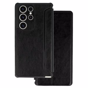 Dėklas telefonui Razor Leather Book Case Samsung Galaxy S24 FE juodas (m)