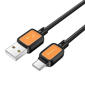 Kabelis USB A į USB C Hoco 3A 1 m X108 juodas