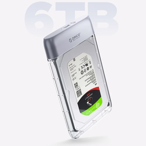 "Orico TX25C3" 2,5 colių HDD/SSD USB-C 5Gb/s diskinis kaupiklis - skaidrus