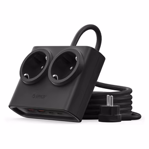 Orico PDC25 25W 6in1 maitinimo blokas 2x AC + 2x USB-A + 2x USB-C - juodas