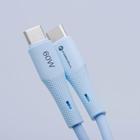 FORCELL F-ENERGY C347 kabelis Type C į Type C QC4.0 PD 5A 100W Silikoninis 1 m mėlynas