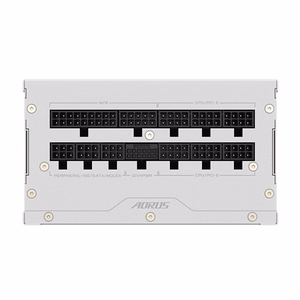 GIGABYTE AORUS ELITE P850W ICE maitinimo šaltinis - PCIe 5.0, 80 PLUS Platinum, pilnai modulinė konstrukcija, 120mm ventiliatorius, ATX 3.0 suderinamas, EU kištukas