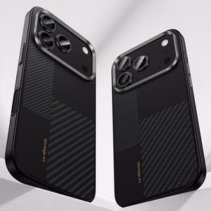 Benks Montage magnetinis Armor Pro Kevlar dėklas su metaliniu rėmeliu 600D+1500D (MA70) Iphone 17 Pro Max telefonui juodas (su fotoaparato valdymo mygtuku)