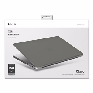 Uniq Claro dėklas MacBook Pro 14'' (2021) - skaidrus-pilkas