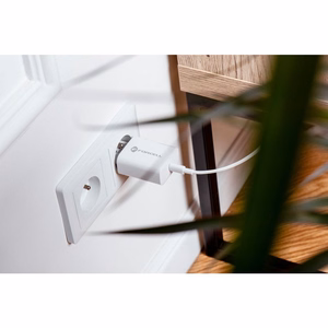 Įkroviklis Forcell + "USB-C (Type-C) to USB-C (Type-C)" (1xUSB-C 3A 25W) baltas