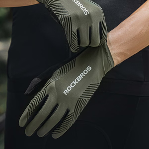 Rockbros cycling gloves spring/summer/autumn, full, size: XL - green