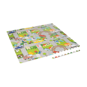 Lavinamasis dėlionės kilimėlis vaikams, 120 x 120 cm, automobiliai