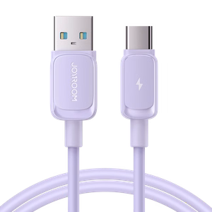 Joyroom Multi-Color Series A14 USB-A / USB-C 3A кабель 1.2m - фиолетовый