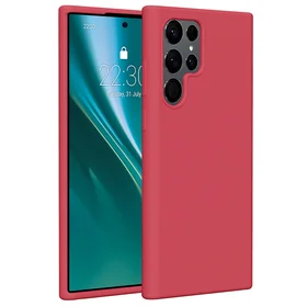 Etteri silikoninis dėklas (m) telefonui Samsung Galaxy S22 Ultra - raudonas (m)