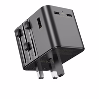 JELLICO universalus kelioninis adapteris S9 PD 2xUSB-C + 1xUSB 3.4A Max 2500W juodas