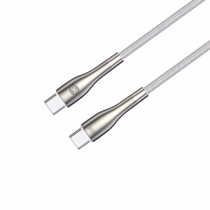 "Forever Sleek" kabelis USB-C - USB-C 1,0 m 60W baltas