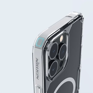 Nillkin Nature Pro magnetinis šarvuotas dėklas su MagSafe telefonui iPhone 15 Pro - baltas