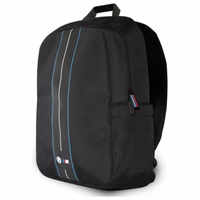BMW Nylon mėlynas Stripe - Laptop Backpack 16" (juodas)