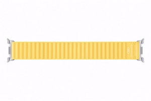Geltonas „Samsung SVL33LY Fabric Band“ medžiaginis laikrodžio dirželis (M/L), skirtas „Galaxy Watch9“ ir „Galaxy Watch8“