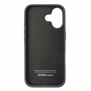 Audi anglies pluošto juostelės dėklas telefonui iPhone 16 6.1" - juodas