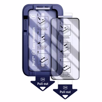 LCD apsauginis stikliukas (2 vnt.) su aplikatoriumi 3mk Hardy Hardura 9H Samsung S947 S26 Plus juodas