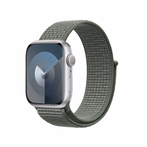 Crong Nylon sportinis dirželis, skirtas Apple Watch 44 / 45 / 46 / 49 mm, kariškai žalias