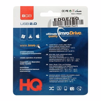 Imro atmintukas 8GB USB 2.0 Edge juodas