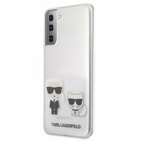 Karl Lagerfeld Karl&Choupette dėklas Samsung Galaxy S21+ - skaidrus