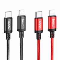 Kabelis USB C į Lightning Hoco PD 20W 1 m X89 juodas