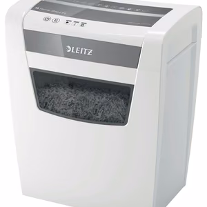 Leitz IQ Home Office P-4 dokumentų smulkintuvas, pjaustymas dalelėmis, 22 cm, baltas