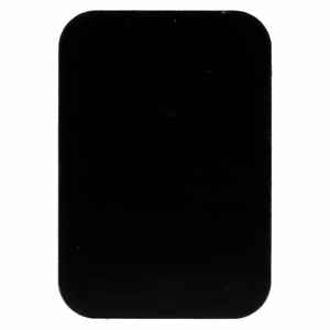 Metalinė plokštelė magnetiniams laikikliams - stačiakampė 45x65mm juoda