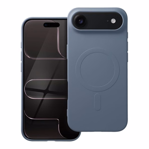 SILICONE MAG DĖKLAS (didelė skylė) suderinamas su MagSafe IPHONE 17 Air šviesiai mėlyna