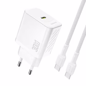 Dudao A27PCEU PD 30W GaN USB-C Wall Įkroviklis with USB-C Laidas - Baltas