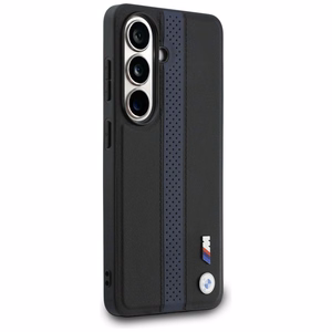 BMW Perforated Stripe Logo MagSafe Dėklas for Samsung Galaxy S26 - mėlynas