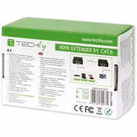 Techly IDATA EXT-E70 vaizdo ir garso signalų ilgintuvas AV siųstuvas ir imtuvas Juoda