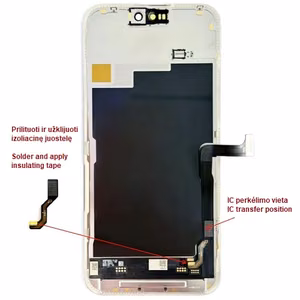 Ekranas skirtas iPhone 15 Pro Max, LTPO Soft OLED, 120Hz