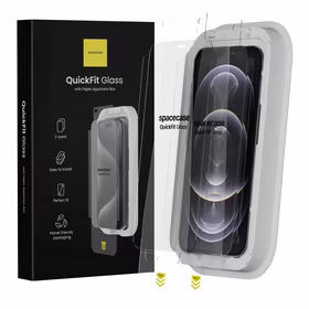Spacecase Grūdintas stiklas QuickFit Glass iPhone 12 Pro Max
