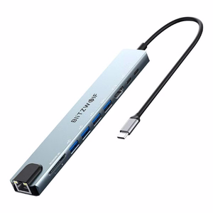 Docking Station Blitzwolf BW-TH5 10in1 USB-C (sidabrinis)