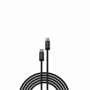 Devia kabelis Gracious EC646 PD USB-C - USB-C 1,0 m 60W 3A juodas
