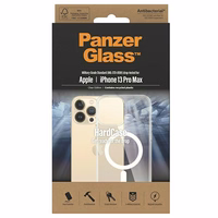 PanzerGlass HardCase su MagSafe antibakterinis karinio lygio sertifikuotas dėklas iPhone 13 Pro Max - permatomas